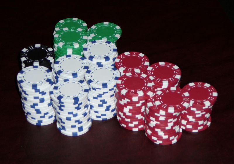 Casino chips stacks