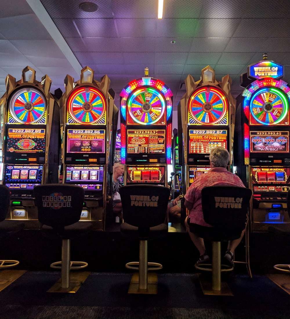Slot machines row